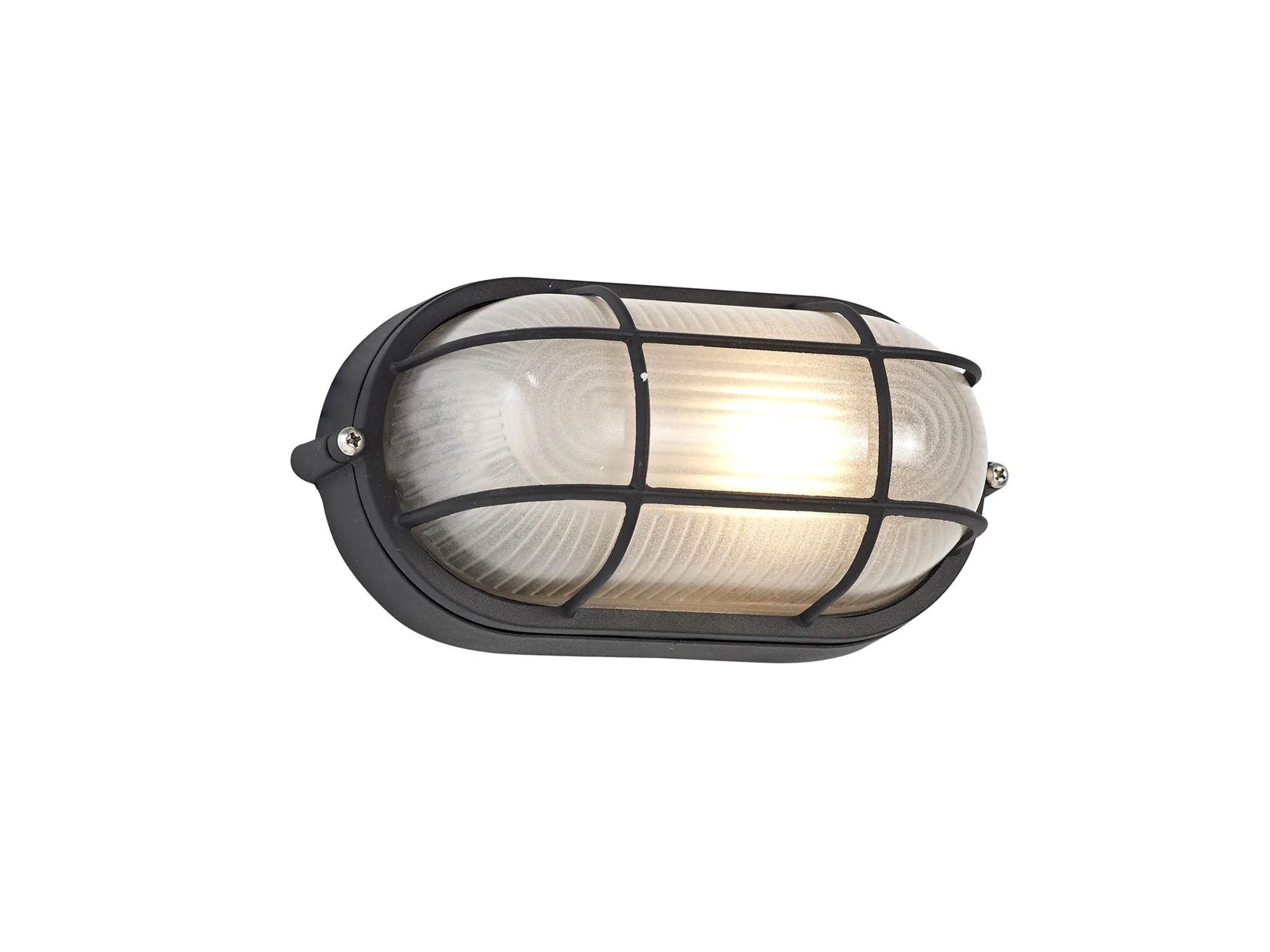 Avon Oval Wall Lamp 1 Light IP44 Outdoor Black